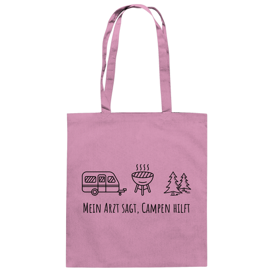 Mein Arzt sagt, Campen hilft - Baumwolltasche