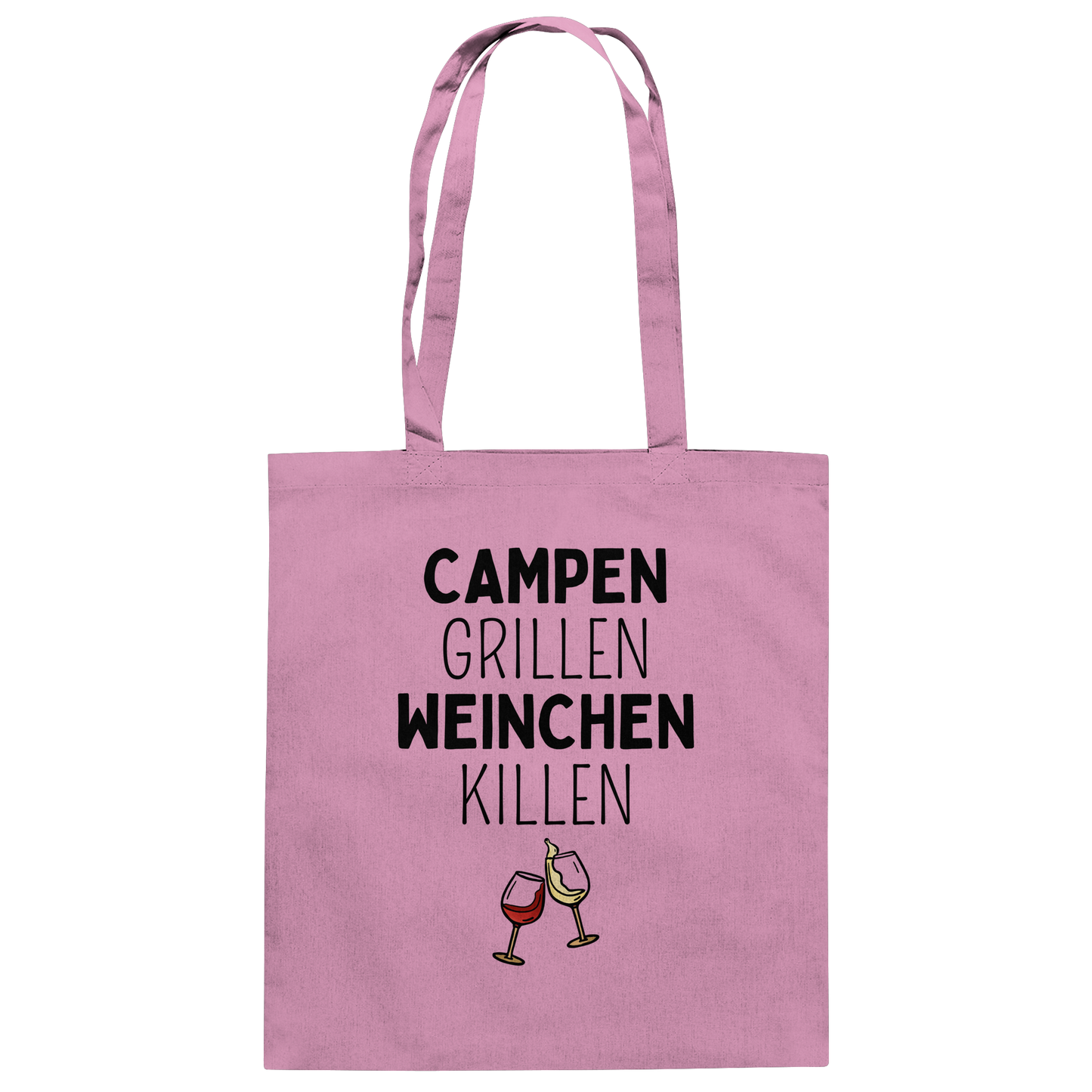 Campen Grillen Weinchen Killen - Baumwolltasche