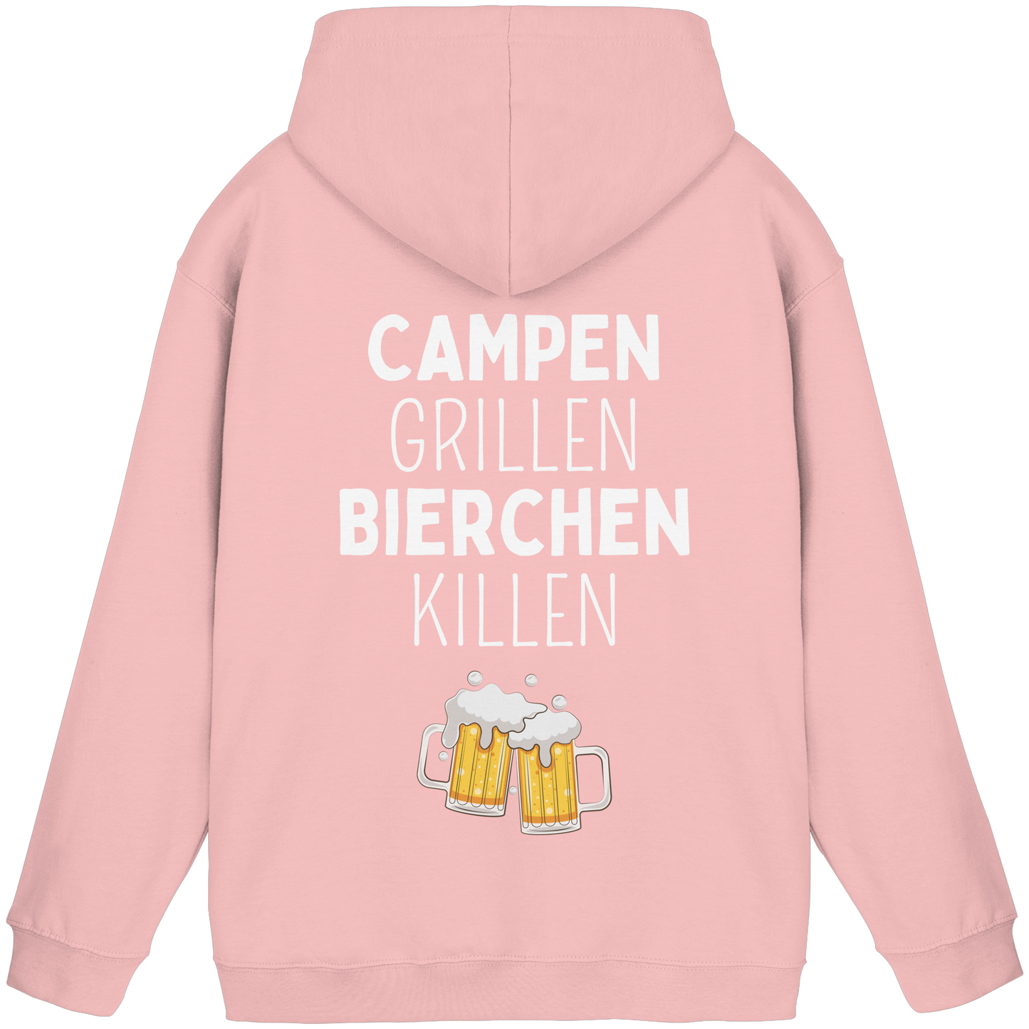 Campen Grillen Bierchen Killen (Backprint) - Basic Unisex Hoodie