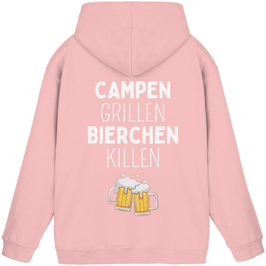 Campen Grillen Bierchen Killen (Backprint) - Basic Unisex Hoodie