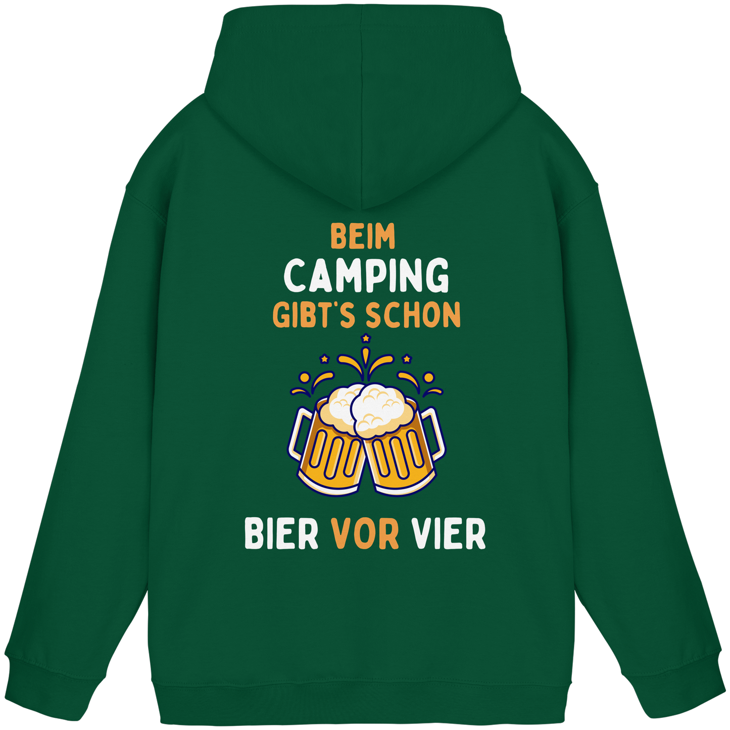 Beim Camping gibt's schon Bier vor Vier - Basic Unisex Hoodie