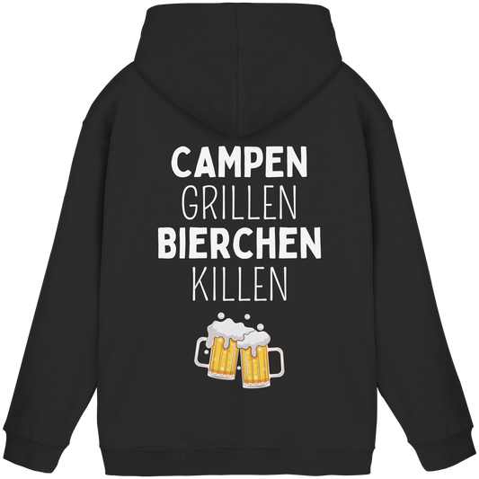 Campen Grillen Bierchen Killen (Backprint) - Basic Unisex Hoodie