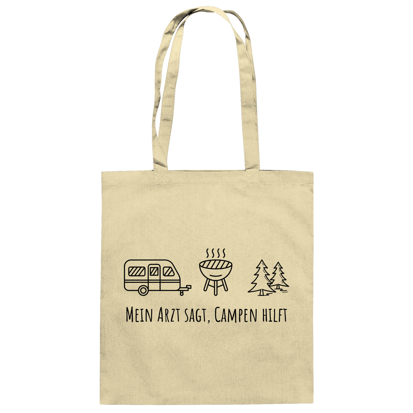 Mein Arzt sagt, Campen hilft - Baumwolltasche