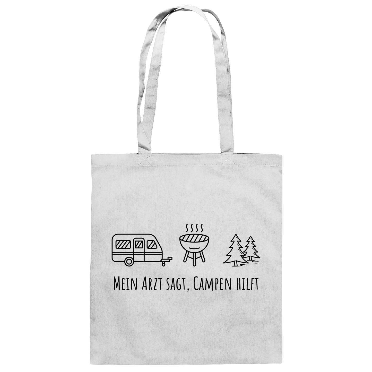 Mein Arzt sagt, Campen hilft - Baumwolltasche