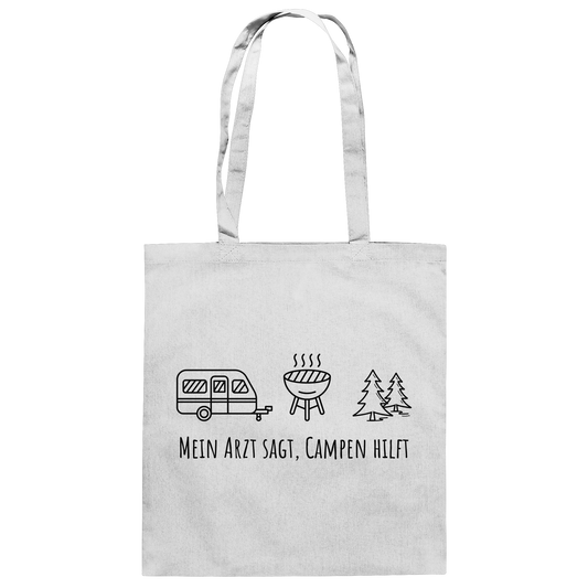 Mein Arzt sagt, Campen hilft - Baumwolltasche