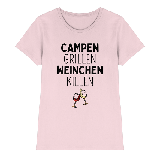 Campen Grillen Weinchen Killen - Ladies Premium Shirt