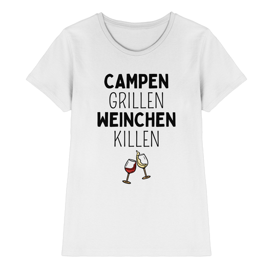 Campen Grillen Weinchen Killen - Ladies Premium Shirt