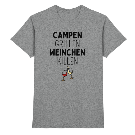 Campen Grillen Weinchen Killen - Premium Shirt